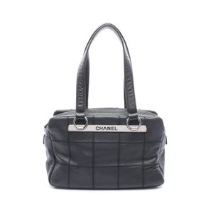 [Used] Chanel CHANEL Handbag Chocolate Bar Black Caviar Skin (Grained Calf) Chocolate Bar Boston Bag Women's Used B