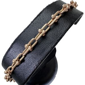 TIFFANY&Co./Tiffany HardWear Microlink Bracelet, 18K Pink Gold, 9.6g, 19cm, Women's [Used]