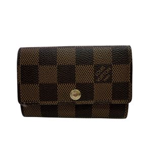 [Used] LOUIS VUITTON Louis Vuitton N62630 Multicles 6 6-ring Damier Key Case Brand Braun