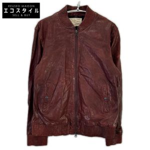 Avirex 6131016 Bordeaux Goat Leather Blouson MA-1 2XL [Used]