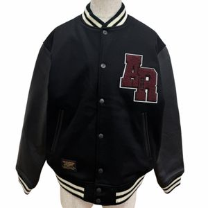 Excellent condition □ AVIREX 783-4952054 SKOOKUM VARSITY JACKET Leather Sleeve Stadium Jacket Blouson Varsity Jacket Black L Authentic Men's with Dust Bag