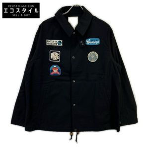 Go Hemp GHJ6169BSN 黑色山谷夾克，帶貼布，教練夾克，M 碼 [二手]