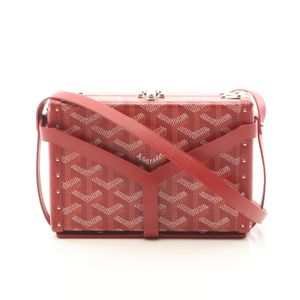 【二手】Goyard GOYARD單肩包 Minaudière Trunk 手拿包 MINA08PMLTYREDPVC 塗層帆布皮革 Minaudière Trunk 手拿包