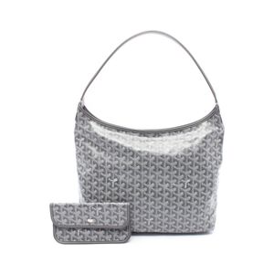 【二手】 GOYARD Boheme Hobo包，灰色，PVC塗層帆布，皮革，女士單肩包，BOHEMEPMLTY51CL51P