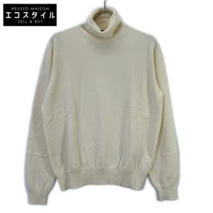 Loro Piana FAF3792 Ivory Baby Cashmere Turtleneck Knit, Size 48 [Used]