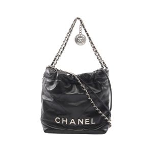 【中古】 シャネル CHANEL ショルダーバッグ CHANEL 22 ミニ 2WAY AS3980 ブラック レザー CHANEL22 マトラッセ ミニ チェーンショルダー レディース Used A