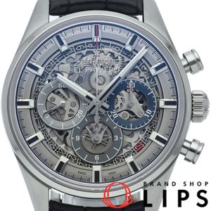 Zenith Chronomaster El Primero Full Open Watch 38mm 03.2153.400/78.C813 Box, Warranty Card, Stainless Steel/Leather Strap, Men's Watch, Transparent, Polished, Excellent Condition [Used]