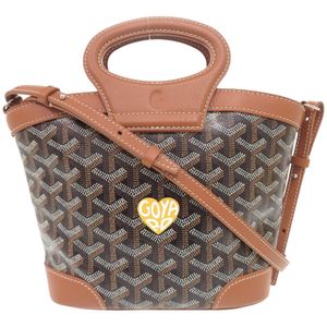 近全新 Goyard 兩用 Beluga 迷你 PVC 皮革黑ブラウン單肩包/手提包 1039 [二手] GOYARD