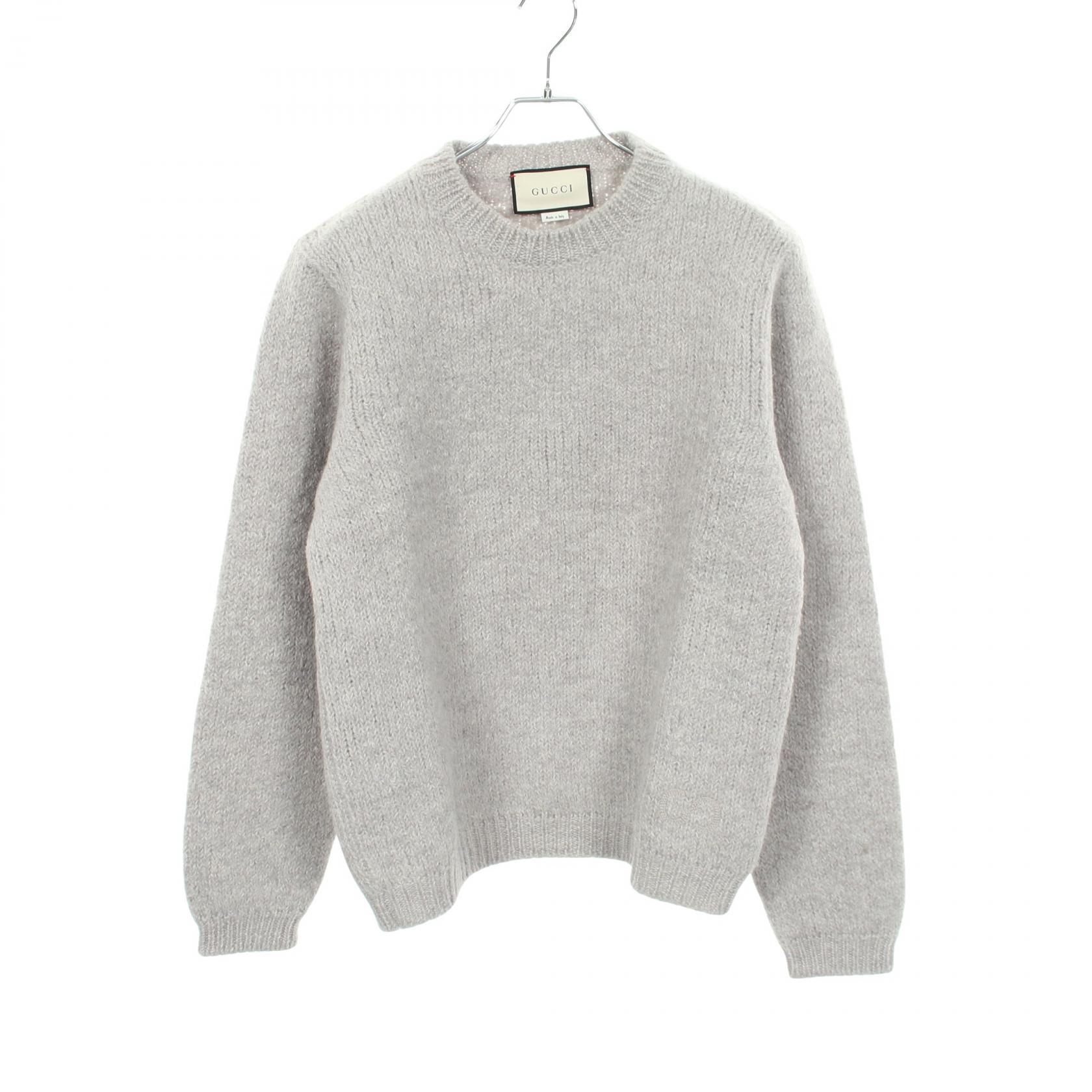 Used] Gucci GUCCI Knit GG Logo Embroidery Crew Neck 636327 Wool GG