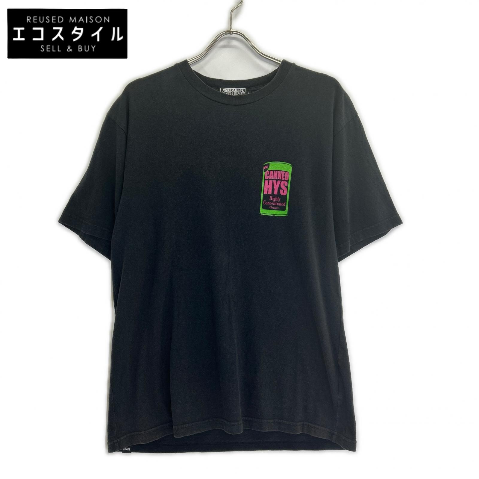 Hysteric Glamour Black 02241CT07 Canned Hysteric T-shirt, Size L