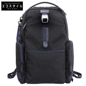 Zero Halliburton ZERO ZLM Large Backpack, Nylon x Calfskin, Black x Navy, 81517 (Used) - Excellent Condition