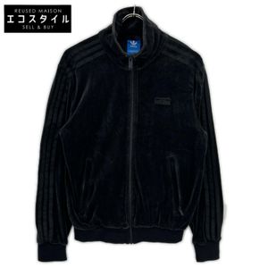 Adidas BK0504 Black Velour BB TT Velour Track Jacket Size S [Used]