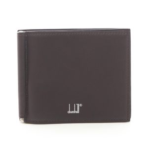 [Used] Dunhill Billfold, Logo, Dark Braun Leather, Bi-fold Wallet, Men's, Used A