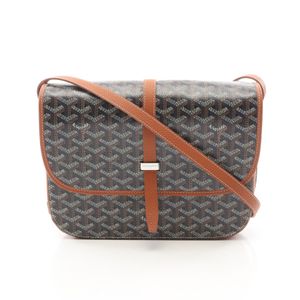 【二手】Goyard GOYARD Belvedere MM 單肩包 BELVE3MMLTY01CG03P 黑色/ブラウンPVC 塗層帆布皮革 Belvedere MM 女士