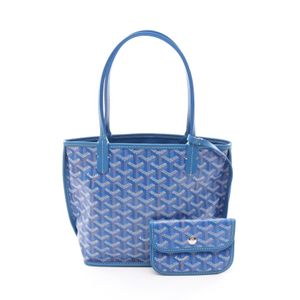 【二手】Goyard GOYARD Louis Junior 雙面手提包，藍色PVC塗層帆布皮革，女士款，未使用過