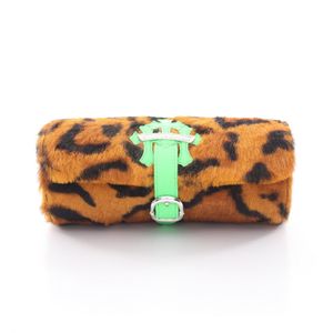 【중고】 크롬 하트 CHROME HEARTS JEWELRY ROLL 3 세메탈리 크로스 패치 레오파드 워치 케이스 가죽 가죽 JEWELRY ROLL 워치 케이스 맨즈 미사용