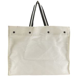 Gucci GUCCI G-pattern tote bag 123450 Canvas White Shoulder bag, Handbag, A4 size Open G pattern Unisex [Used]