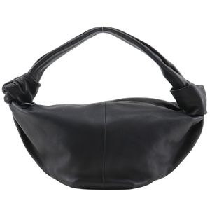 Bottega Veneta Mini Double Knot Handbag, Calfskin, Black, Zipper Closure, Women's [Pre-owned]