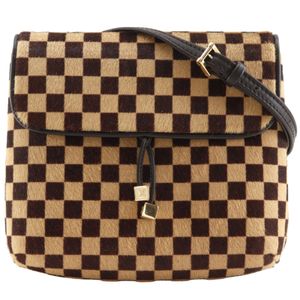 Louis LOUIS VUITTON Gazelle Shoulder Bag, Damier Sauvage, 2-Way, M92130, Calf Hair, 2000 Model, Brown, CE1010, Crossbody/Shoulder Bag, Magnetic Closure, Women's [Used]