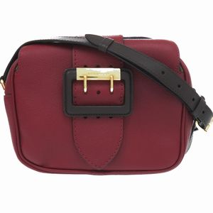 미품 버버리 4057804 레더 보르도 숄더백 0581【중고】BURBERRY