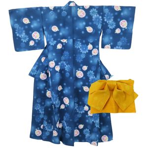 浴衣套裝（日式夏季和服）- 棉/聚酯纖維 [二手]