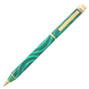 美品▼Cartier カルティエ ヴィンテージ マラカイト トリニティ ドゥ カルティエ 超希少 マーブル柄 キャップ式 ボールペン グリーン ゴールド フランス製 メンズ 筆記確認済み