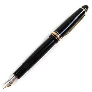 品相極佳 △MONTBLANCMeisterstück 147 Traveler 鋼筆，14K 金筆尖（中號），墨囊式，含黑色和金色筆盒，德國製造，男士款。