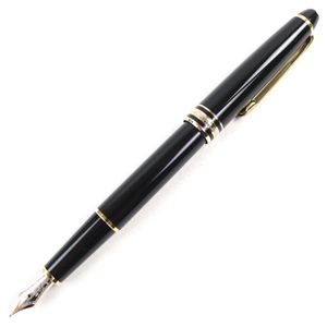 品相極佳 ○MONTBLANCMeisterstück Classic 14K EF 尖，刻有標誌，白色五角星，鋼筆，黑色和金色，德國製造。