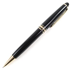 品相極佳 ○ MONTBLANC Meisterstück 標誌錒刻白色星形旋轉式自動鉛筆，黑色和金色，德國製造。