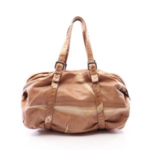[Used] Bottega BOTTEGA VENETA Boston Bag, Intrecciato, Beige Leather Tote Bag, Unisex, Used B
