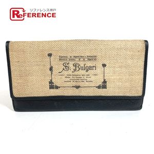 BVLGARI flap S.bulgari logo long wallet