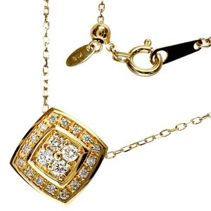 Diamond 0.19ct Necklace, K18 Gold, 2.7g, 45cm, Women's [Used]