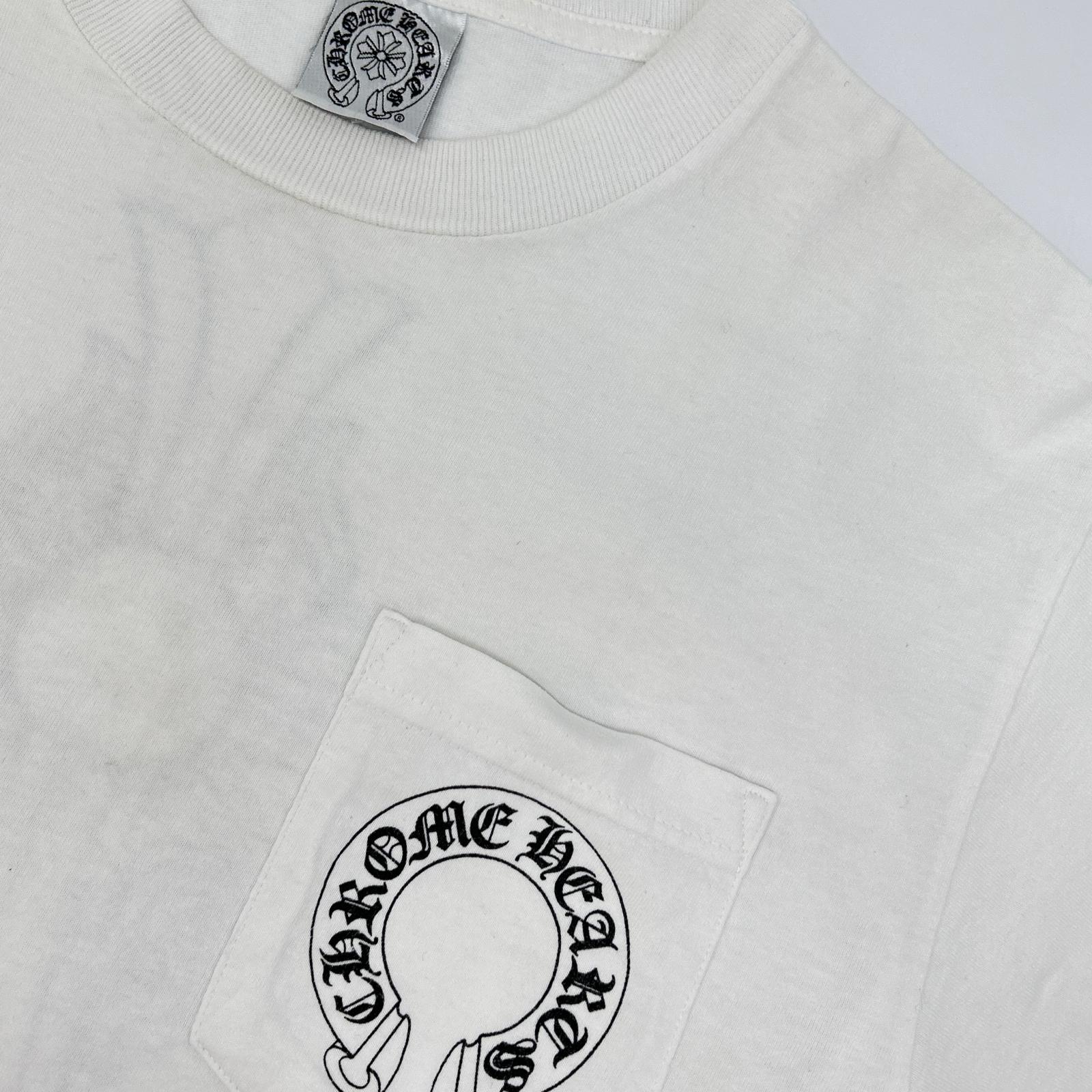 Chrome hearts クロムハーツ ホワイト コットン100 OSAKA FUCK YOU プリントTシャツ M Chrome Hearts White 100% Cotton 