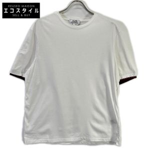 エルメス 12-575 ｽﾘｰﾌﾞﾚｲﾔｰﾄﾞ ﾎﾜｲﾄ ｸﾙｰﾈｯｸ Tｼｬﾂ S【中古】
