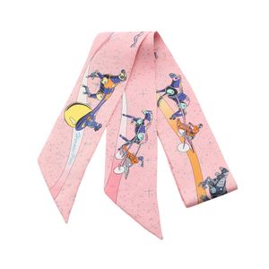 【中古】 エルメス HERMES スカーフ ツイリー SPACE DERBY シルク ツイリー レディース Used A