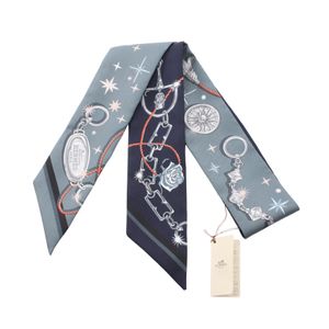 【中古】 エルメス HERMES スカーフ ツイリー C'est La Fete リボン シルク ツイリー レディース 未使用