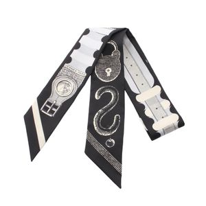 【中古】 エルメス HERMES スカーフ ツイリー Inventaire Poetique de Brides a Bloc リボン シルク ツイリー レディース 未使用