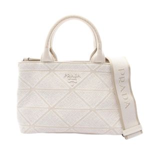[Used] Prada PRADA Tote Bag CANAPA 2WAY 1BG439 NATURAL Canvas Canapa 2-way Tote Women's Used A