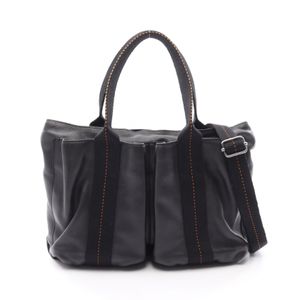 【中古】 エルメス HERMES ハンドバッグ キャラバンホリゾンタルMM 2WAY ブラック その他 キャラバンホリゾンタルMM ブラック レディース Used B