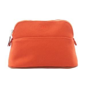 【中古】 エルメス HERMES ポーチ ボリードポーチ ミニ オランジュ フー H104773M 02 オランジュ・フー キャンバス ボリードポーチ ミニ オランジュ・フー レディース