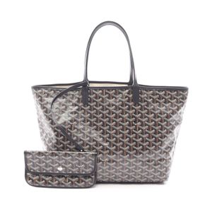 【二手】Goyard GOYARD Louis PM 手提包，黑色，PVC塗層帆布，皮革，女士款，二手