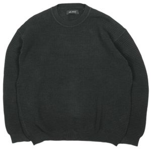 VAINL ARCHIVE (VAINL ARCHIVE) Made in Japan DANIL Mesh Cotton Crew Neck Knit 2220022 M BLACK Sweater Top [Used] [VAINL ARCHIVE]