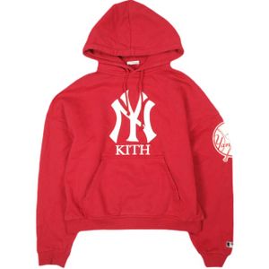 KITH NYC x 뉴욕 양키스 키스 뉴욕 시티 뉴욕 양키스 25AW 별주 플러시 플리스 크롭드 브랙스턴 후디 플러시 플리스 크롭드 블랙스턴 후디 25072060002630 S Fame MLB 풀오버 후드티 탑【중고】