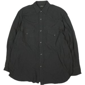 COMOLI 25SS Rayon Western Shirt B01-02003 3 BLACK Long Sleeve Top [Used] [COMOLI]
