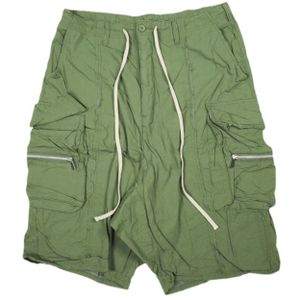 Danke Schon ダンケシェーン 24SS 수용성 본딩 플랩 포켓 쇼츠 Free OLIVE 손상 가공 이지 카고 쇼트 팬츠 샘플품 바텀스【중고】【Danke Schon】