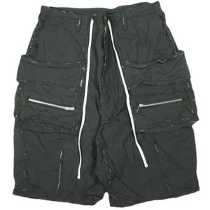 Danke Schon ダンケシェーン 24SS 수용성 본딩 플랩 포켓 쇼츠 Free BLACK 손상 가공 이지 카고 쇼트 팬츠 샘플품 바텀스【중고】【Danke Schon】