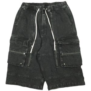 Danke Schon ダンケシェーン 25SS CHEMIBLEACH DENIM CARGO SHORTS 케미컬 블리치 데님 카고 쇼츠 UNS25066 L 블랙 이지 쇼트 팬츠 샘플품 바텀스【중고】【Danke Schon】