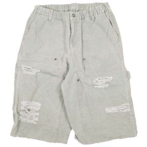 Danke Schon ダンケシェーン 25SS DAMAGE DUCK WKNEE SHORTS 다메이지 가공 덕 더블 니 쇼츠 UNS25087 프리 그레이 페인터 이지 쇼트 팬츠 샘플품 바텀스【중고】【Danke Schon】