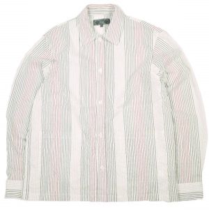 KITH NYC 키스뉴욕시티 25SS 시어서커 롱슬리브 박시 칼라 오버셔츠 시어서커 박시칼라 오버셔츠 25050060000620 S 화이트 롱슬리브 멀티 스트라이프 탑【중고】【KITH NYC】