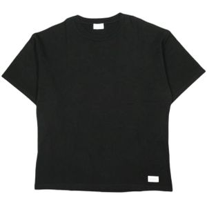 SAINT LAURENT(샹로랑) 25SS 이탈리아 제작 플레인 크루넥 티셔츠 TM32 798933 Y37RY 1000 L BLACK 반팔 로고 패치 정가 85,800엔 탑스【중고】【SAINT LAURENT】